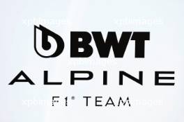 Alpine F1 Team logo. 29.02.2024. Formula 1 World Championship, Rd 1, Bahrain Grand Prix, Sakhir, Bahrain, Practice Day