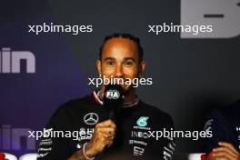 Lewis Hamilton (GBR) Mercedes AMG F1 in the FIA Press Conference. 28.02.2024. Formula 1 World Championship, Rd 1, Bahrain Grand Prix, Sakhir, Bahrain, Preparation Day.