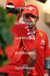 Charles Leclerc (MON) Ferrari with team mate Carlos Sainz Jr (ESP) Ferrari. 28.02.2024. Formula 1 World Championship, Rd 1, Bahrain Grand Prix, Sakhir, Bahrain, Preparation Day.