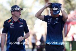 (L to R): Max Verstappen (NLD) Red Bull Racing with Alexander Albon (THA) Williams Racing. 28.02.2024. Formula 1 World Championship, Rd 1, Bahrain Grand Prix, Sakhir, Bahrain, Preparation Day.
