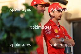 Charles Leclerc (MON) Ferrari with team mate Carlos Sainz Jr (ESP) Ferrari. 28.02.2024. Formula 1 World Championship, Rd 1, Bahrain Grand Prix, Sakhir, Bahrain, Preparation Day.