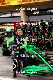 Zhou Guanyu (CHN) Sauber C44 at a team photograph. 28.02.2024. Formula 1 World Championship, Rd 1, Bahrain Grand Prix, Sakhir, Bahrain, Preparation Day.