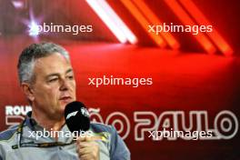 Mario Isola (ITA) Pirelli Racing Manager in the FIA Press Conference. 01.11.2024. Formula 1 World Championship, Rd 21, Brazilian Grand Prix, Sao Paulo, Brazil, Sprint Qualifying Day.