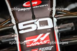 #50 Oliver Bearman (GBR) Haas VF-24 Reserve Driver - nosecone. 01.11.2024. Formula 1 World Championship, Rd 21, Brazilian Grand Prix, Sao Paulo, Brazil, Sprint Qualifying Day.