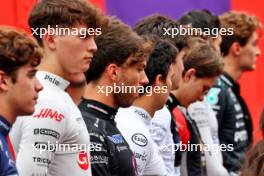 Pierre Gasly (FRA) Alpine F1 Team as the grid observes the national anthem. 03.11.2024. Formula 1 World Championship, Rd 21, Brazilian Grand Prix, Sao Paulo, Brazil, Race Day.