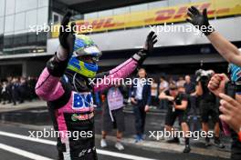 Esteban Ocon (FRA) Alpine F1 Team celebrates his second position in parc ferme. 03.11.2024. Formula 1 World Championship, Rd 21, Brazilian Grand Prix, Sao Paulo, Brazil, Race Day.