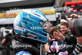 Pierre Gasly (FRA) Alpine F1 Team celebrates his third position with the team in parc ferme. 03.11.2024. Formula 1 World Championship, Rd 21, Brazilian Grand Prix, Sao Paulo, Brazil, Race Day.