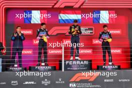 The podium (L to R): Pierre Wache (FRA) Red Bull Racing Technical Director; Esteban Ocon (FRA) Alpine F1 Team, second; Max Verstappen (NLD) Red Bull Racing, race winner; Pierre Gasly (FRA) Alpine F1 Team, third. 03.11.2024. Formula 1 World Championship, Rd 21, Brazilian Grand Prix, Sao Paulo, Brazil, Race Day.