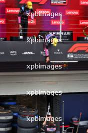 Pierre Gasly (FRA) Alpine F1 Team celebrates his third position on the podium with second placed Esteban Ocon (FRA) Alpine F1 Team on the podium. 03.11.2024. Formula 1 World Championship, Rd 21, Brazilian Grand Prix, Sao Paulo, Brazil, Race Day.