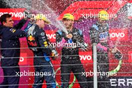 The podium (L to R): Pierre Wache (FRA) Red Bull Racing Technical Director; Max Verstappen (NLD) Red Bull Racing, race winner; Pierre Gasly (FRA) Alpine F1 Team, third; Esteban Ocon (FRA) Alpine F1 Team, second. 03.11.2024. Formula 1 World Championship, Rd 21, Brazilian Grand Prix, Sao Paulo, Brazil, Race Day.