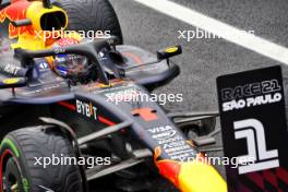 Race winner Max Verstappen (NLD) Red Bull Racing RB20 in parc ferme. 03.11.2024. Formula 1 World Championship, Rd 21, Brazilian Grand Prix, Sao Paulo, Brazil, Race Day.