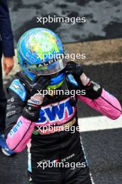 Esteban Ocon (FRA) Alpine F1 Team celebrates his second position in parc ferme. 03.11.2024. Formula 1 World Championship, Rd 21, Brazilian Grand Prix, Sao Paulo, Brazil, Race Day.