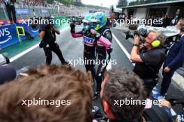 (L to R): Pierre Gasly (FRA) Alpine F1 Team and Esteban Ocon (FRA) Alpine F1 Team celebrate third and second position in parc ferme. 03.11.2024. Formula 1 World Championship, Rd 21, Brazilian Grand Prix, Sao Paulo, Brazil, Race Day.