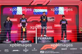 The podium (L to R): Pierre Wache (FRA) Red Bull Racing Technical Director; Esteban Ocon (FRA) Alpine F1 Team, second; Max Verstappen (NLD) Red Bull Racing, race winner; Pierre Gasly (FRA) Alpine F1 Team, third. 03.11.2024. Formula 1 World Championship, Rd 21, Brazilian Grand Prix, Sao Paulo, Brazil, Race Day.