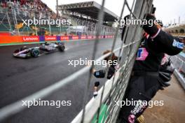 Esteban Ocon (FRA) Alpine F1 Team A524 celebrates his second position as he passes the team at the end of the race. 03.11.2024. Formula 1 World Championship, Rd 21, Brazilian Grand Prix, Sao Paulo, Brazil, Race Day.