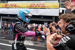 Pierre Gasly (FRA) Alpine F1 Team celebrates his third position with the team in parc ferme. 03.11.2024. Formula 1 World Championship, Rd 21, Brazilian Grand Prix, Sao Paulo, Brazil, Race Day.