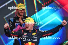 Race winner Max Verstappen (NLD) Red Bull Racing celebrates on the podium. 03.11.2024. Formula 1 World Championship, Rd 21, Brazilian Grand Prix, Sao Paulo, Brazil, Race Day.