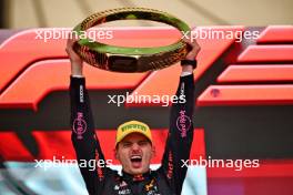 Race winner Max Verstappen (NLD) Red Bull Racing celebrates on the podium. 03.11.2024. Formula 1 World Championship, Rd 21, Brazilian Grand Prix, Sao Paulo, Brazil, Race Day.