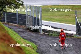 Carlos Sainz Jr (ESP) Ferrari crashed out of the race. 03.11.2024. Formula 1 World Championship, Rd 21, Brazilian Grand Prix, Sao Paulo, Brazil, Race Day.