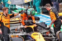 Oscar Piastri (AUS) McLaren MCL38 in the pits while the race is red flagged. 03.11.2024. Formula 1 World Championship, Rd 21, Brazilian Grand Prix, Sao Paulo, Brazil, Race Day.