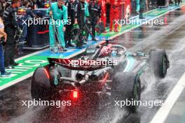 George Russell (GBR) Mercedes AMG F1 W15 in the pits while the race is red flagged. 03.11.2024. Formula 1 World Championship, Rd 21, Brazilian Grand Prix, Sao Paulo, Brazil, Race Day.