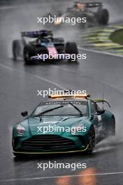 Esteban Ocon (FRA) Alpine F1 Team A524 leads behind the Aston Martin FIA Safety Car. 03.11.2024. Formula 1 World Championship, Rd 21, Brazilian Grand Prix, Sao Paulo, Brazil, Race Day.