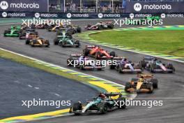 George Russell (GBR) Mercedes AMG F1 W15 leads at the start of the race. 03.11.2024. Formula 1 World Championship, Rd 21, Brazilian Grand Prix, Sao Paulo, Brazil, Race Day.