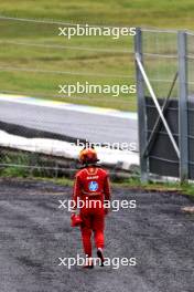 Carlos Sainz Jr (ESP) Ferrari crashed out of the race. 03.11.2024. Formula 1 World Championship, Rd 21, Brazilian Grand Prix, Sao Paulo, Brazil, Race Day.