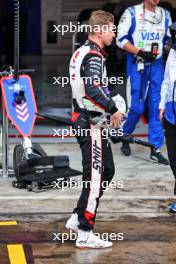 Nico Hulkenberg (GER) Haas F1 Team - black flagged - in the pits while the race is red flagged. 03.11.2024. Formula 1 World Championship, Rd 21, Brazilian Grand Prix, Sao Paulo, Brazil, Race Day.