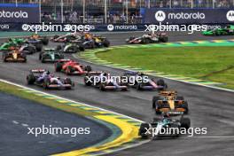 George Russell (GBR) Mercedes AMG F1 W15 leads at the start of the race. 03.11.2024. Formula 1 World Championship, Rd 21, Brazilian Grand Prix, Sao Paulo, Brazil, Race Day.