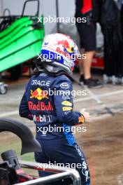 Max Verstappen (NLD) Red Bull Racing in the pits while the race is red flagged. 03.11.2024. Formula 1 World Championship, Rd 21, Brazilian Grand Prix, Sao Paulo, Brazil, Race Day.