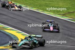 Fernando Alonso (ESP) Aston Martin F1 Team AMR24. 03.11.2024. Formula 1 World Championship, Rd 21, Brazilian Grand Prix, Sao Paulo, Brazil, Race Day.