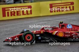 Carlos Sainz Jr (ESP) Ferrari SF-24 crashed out of the race. 03.11.2024. Formula 1 World Championship, Rd 21, Brazilian Grand Prix, Sao Paulo, Brazil, Race Day.