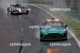 Esteban Ocon (FRA) Alpine F1 Team A524 leads behind the Aston Martin FIA Safety Car. 03.11.2024. Formula 1 World Championship, Rd 21, Brazilian Grand Prix, Sao Paulo, Brazil, Race Day.