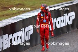 Carlos Sainz Jr (ESP) Ferrari crashed out of the race. 03.11.2024. Formula 1 World Championship, Rd 21, Brazilian Grand Prix, Sao Paulo, Brazil, Race Day.