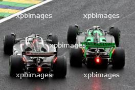 Oliver Bearman (GBR) Haas VF-24 Reserve Driver and Zhou Guanyu (CHN) Sauber C44 battle for position. 03.11.2024. Formula 1 World Championship, Rd 21, Brazilian Grand Prix, Sao Paulo, Brazil, Race Day.