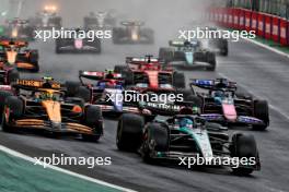 George Russell (GBR) Mercedes AMG F1 W15 leads at the start of the race. 03.11.2024. Formula 1 World Championship, Rd 21, Brazilian Grand Prix, Sao Paulo, Brazil, Race Day.