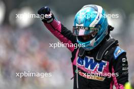 Pierre Gasly (FRA) Alpine F1 Team celebrates his third position in parc ferme. 03.11.2024. Formula 1 World Championship, Rd 21, Brazilian Grand Prix, Sao Paulo, Brazil, Race Day.