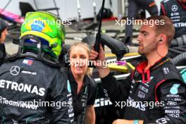 Lewis Hamilton (GBR) Mercedes AMG F1 in the pits while the race is red flagged. 03.11.2024. Formula 1 World Championship, Rd 21, Brazilian Grand Prix, Sao Paulo, Brazil, Race Day.