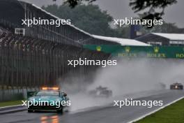 Esteban Ocon (FRA) Alpine F1 Team A524 leads behind the Aston Martin FIA Safety Car. 03.11.2024. Formula 1 World Championship, Rd 21, Brazilian Grand Prix, Sao Paulo, Brazil, Race Day.