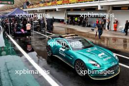 Esteban Ocon (FRA) Alpine F1 Team A524 behind the Aston Martin FIA Safety Car while the race is red flagged. 03.11.2024. Formula 1 World Championship, Rd 21, Brazilian Grand Prix, Sao Paulo, Brazil, Race Day.