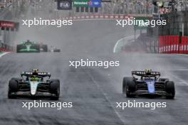 Lewis Hamilton (GBR) Mercedes AMG F1 W15 and Franco Colapinto (ARG) Williams Racing FW46 battle for position. 03.11.2024. Formula 1 World Championship, Rd 21, Brazilian Grand Prix, Sao Paulo, Brazil, Race Day.