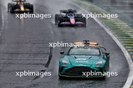 Esteban Ocon (FRA) Alpine F1 Team A524 leads behind the Aston Martin FIA Safety Car. 03.11.2024. Formula 1 World Championship, Rd 21, Brazilian Grand Prix, Sao Paulo, Brazil, Race Day.