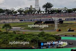 Lando Norris (GBR) McLaren MCL38 leads Oscar Piastri (AUS) McLaren MCL38 and Max Verstappen (NLD) Red Bull Racing RB20. 02.11.2024. Formula 1 World Championship, Rd 21, Brazilian Grand Prix, Sao Paulo, Brazil, Sprint and Qualifying Day.