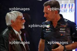 (L to R): Bernie Ecclestone (GBR) with Christian Horner (GBR) Red Bull Racing Team Principal. 02.11.2024. Formula 1 World Championship, Rd 21, Brazilian Grand Prix, Sao Paulo, Brazil, Sprint and Qualifying Day.