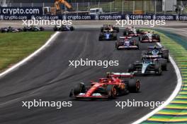 Carlos Sainz Jr (ESP) Ferrari SF-24 at the start of Sprint. 02.11.2024. Formula 1 World Championship, Rd 21, Brazilian Grand Prix, Sao Paulo, Brazil, Sprint and Qualifying Day.