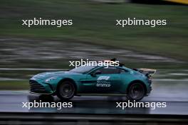 The Aston Martin FIA Safety Car inspects the circuit as qualifying is postponed. 02.11.2024. Formula 1 World Championship, Rd 21, Brazilian Grand Prix, Sao Paulo, Brazil, Sprint and Qualifying Day.