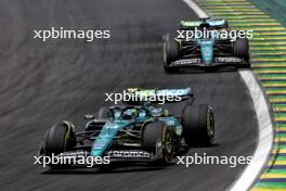 Fernando Alonso (ESP) Aston Martin F1 Team AMR24. 02.11.2024. Formula 1 World Championship, Rd 21, Brazilian Grand Prix, Sao Paulo, Brazil, Sprint and Qualifying Day.