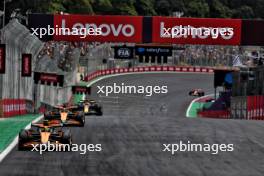 Sprint winner Lando Norris (GBR) McLaren MCL38 at the end of the race. 02.11.2024. Formula 1 World Championship, Rd 21, Brazilian Grand Prix, Sao Paulo, Brazil, Sprint and Qualifying Day.