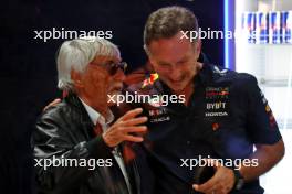 (L to R): Bernie Ecclestone (GBR) with Christian Horner (GBR) Red Bull Racing Team Principal. 02.11.2024. Formula 1 World Championship, Rd 21, Brazilian Grand Prix, Sao Paulo, Brazil, Sprint and Qualifying Day.